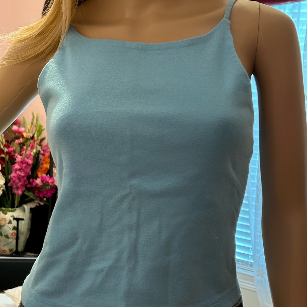 Blue beach summer top